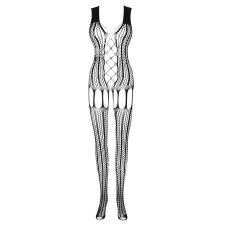 adviicd Fishnet Leggings Bodysuit for Women Mesh Tops Cold Shoulder Long Sleeve Shirts Waist Chains Snap Crotch Teddy Lingerie Black M