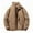 Khaki Mens Jackets Clearance, variant on Sherpa Lined Jacket for Men Big and Tall Classic Corduroy Bomber Jacket Zip-Up Stand Collar Cotton Padded Outerwear Fleece Jacket No Hood Pockets M-5XL