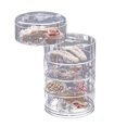 thumbnail image 2 of YAOMOBB Jewelry Organizer Tray Waterproof Jewelry Box with Transparent Layers 3 4 5 Rotating Earring and Necklace Organizer Daily Use Jewelry Storage Box, 2 of 6
