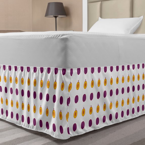 Ambesonne Multi-color Gathered Microfiber Bed Skirt, Full