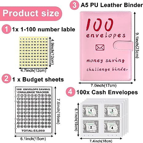Achetez en gros 100 Enveloppes Challenge Binder Kit A5 Taille
