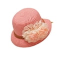 thumbnail image 2 of Baby Summer 3D Flower Sun Adumbral Straw Hat Children Beach Cap, 2 of 4