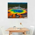 thumbnail image 2 of COMIO  Canvas Print Wall Art Grand Prismatic Spring in Yellowstone National Park Nature Wilderness Photography Realism Rustic Landscape Colorful Multicolor for Living Room, Bedroom, Office, 2 of 4