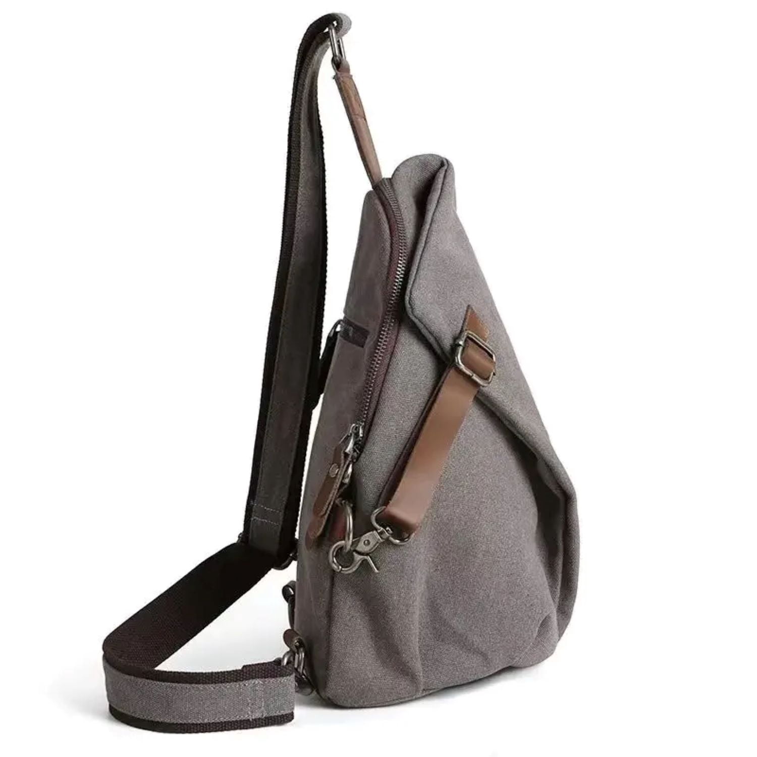 Sling Bag for Men & Women Canvas Crossbody Bag Outdoor Travel Hiking Backpack