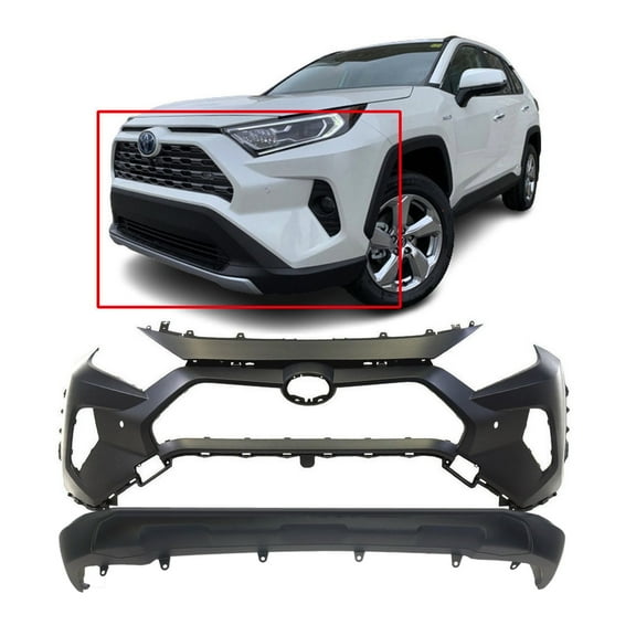 DCP Front Bumper Cover Kit For 2019-2023 Toyota RAV4 W/Park Hls. TO1000452