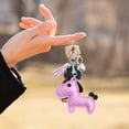 thumbnail image 5 of Leather Horse Bag Charm, Kawaii Animal Charm for Purse Handbags Bag Accessories Horse Key Charms （Purple）, 5 of 6