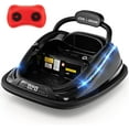 thumbnail image 1 of OLAKIDS Bumper Car for Toddlers, 12V Kids Electric Ride on Toy with Remote Control, Battery Powered Vehicle Racer for Baby, 360 Degree Spin Rotation, Colorful Flashing LED Lights, Music, 1 of 9