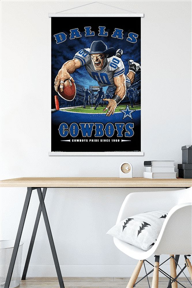 NFL Dallas Cowboys - End Zone 17 Wall Poster with Magnetic Frame, 22.375" x 34"