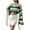 Green, variant on TFEOQRY Pullover Sweater for Women Loose Striped Sexy Knitwear Long Sleeved Round Neck Sweater Top Blue