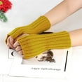 thumbnail image 1 of Gants Courts en Laine Multicolores Isolés pour Temps Froid pour Femmes, Mitaines Sans Doigts, 1 of 7