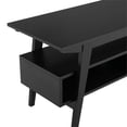 thumbnail image 2 of 47" Japandi Solid Wood TV Stand - Black, 2 of 7