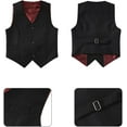 thumbnail image 5 of Boys Suit for Kids Toddler Boy 4-Piece Wedding Tuxedo Suits Vest and Pants Set, 5 of 13