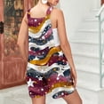 thumbnail image 4 of LEBONYARD Womens Summer Shorts with Pockets,Women's Shorts for a Stylish Look,,Women's Summer Comfortable Casual Suspender Printing Shorts Pocket Jumpsuit Shorts, 4 of 7