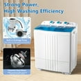 thumbnail image 2 of Ktaxon Portable Washing Machine 20lbs Blue Top Load Washing Machine with Twin Tub and Drain Pump, 2 of 10