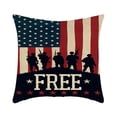 thumbnail image 4 of Memorial Day Decorations Pillow Cases, America Flag Double Sides Print Cushion Cover for Bed Sofa Cartoons Tetragonum Couch Pillow Cover, 4 of 5