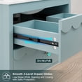 thumbnail image 4 of 24" Wall Mounted Bathroom Vanity with Ceramic Sink Top, Faucet, Decorative Wavy Edge, 4 of 10