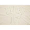 thumbnail image 5 of Men's Josh Allen Oatmeal Buffalo Bills Player Name & Number Neutral Short Sleeve Pullover Hoodie, 5 of 7