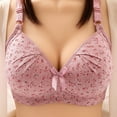 thumbnail image 3 of Ketyyh-chn99 Women Bras Gifts for Women Comfort Front Close Bras Wirefree Underwear Plus Size Bra Pink,4XL, 3 of 3
