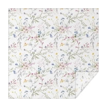 Pioneer Flower Floral Print Pattern Square Tablecloth,Waterproof Square Table Cover,Wipeable Spillproof Washable Table Cover for Home Kitchen Party Decor 42"X42"(107x107cm)