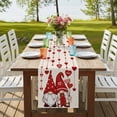 thumbnail image 4 of Table Runners 70 Inches Long Dress Scarves, Valentine's Day Farmhouse Coffee/Dining/Kitchen Table Decor, Holiday Table Runner, Farmhouse Red Gnomes Love Balloons 13x70 Inch, 4 of 9