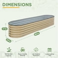thumbnail image 3 of EAGLE PEAK 17'' Tall 9 in 1 Elevated Raised Garden Bed Metal Modular Planter Box Steel Flower Bed for Herb, Vegetable and Fruit, Pearl White, 3 of 10