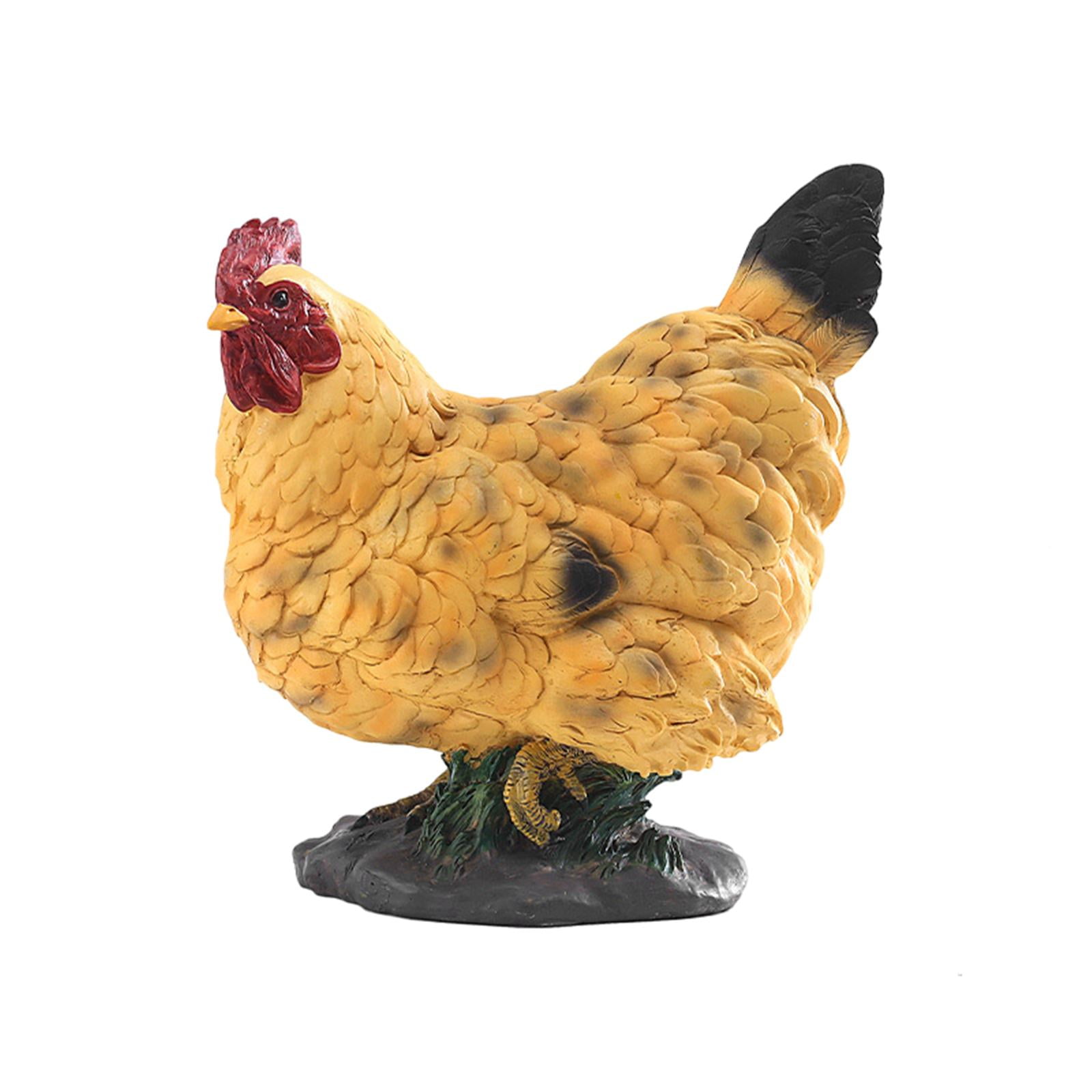 Miniature Dollhouse FAIRY GARDEN  ~ Gray Stone Hen Chicken & Chicks Statue ~ NEW 