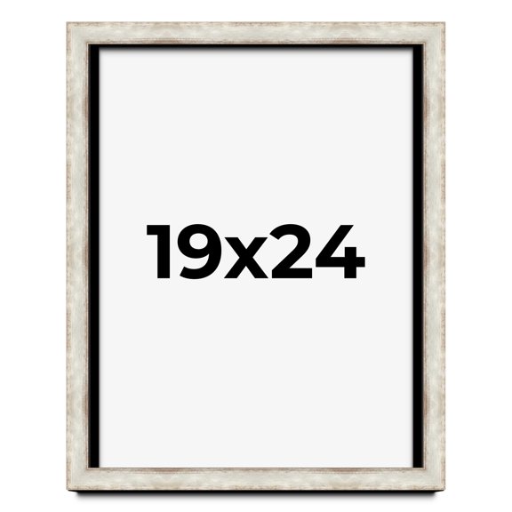 19x24 Shadow Box Frame Silver | 1.625 Inches Deep Real Wood Contemporary Shadowbox Display Frame |