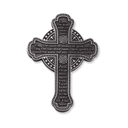 UPC 785525050289 product image for Irish Blessing Pewter Finish Wall Cross | upcitemdb.com