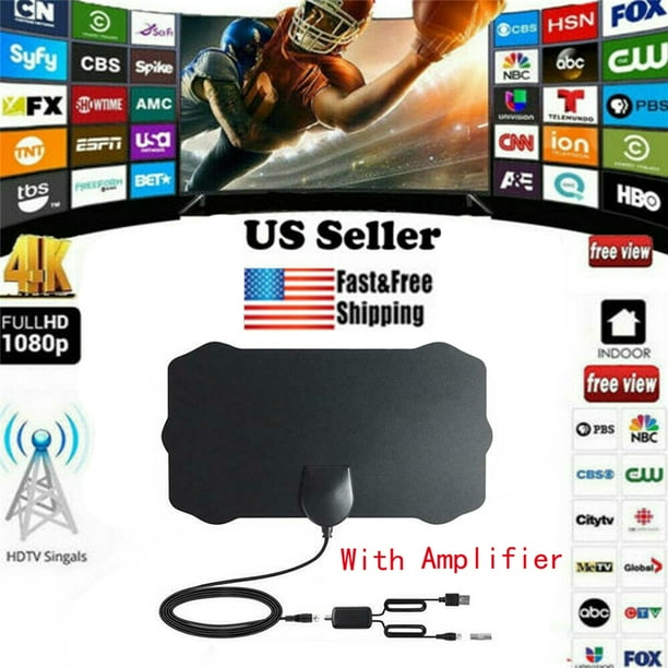 RCA Indoor Digital TV Antenna, Amplified, 40-Mile Range - Walmart.com - Walmart.com