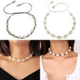 thumbnail image 3 of AYYUFE Bohemia Handmade Shell Necklace Wax Cord Women Choker Charm, 3 of 7