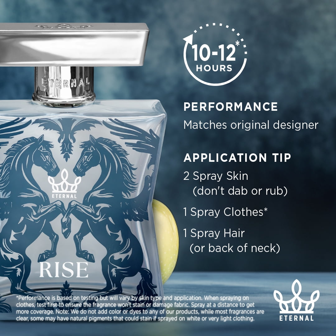 Eternal Fragrance RISE, Fresh Spicy Vanilla Woody Eau de Parfum, Inspired by Layton Cologne for Men, 3.4 oz (100ml) Spray