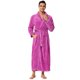 thumbnail image 1 of Albornoz de franela para hombre, color sólido, ropa de dormir, manga larga, kimono, chal de felpa Rosa roja M Unique Bargains Pijama, 1 of 5