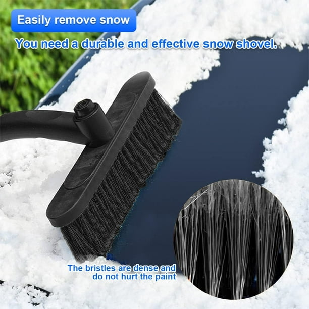 26'' Snow Brush and Ice Scraper, Detachable Extendable Rotatable Snow  Removal for Car Windshield, with Comfortable Foam Grip Aluminum Body(Black)  