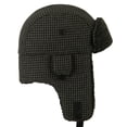 thumbnail image 4 of Big Size Tweed Sherpa Lining Trooper Hat - Black XL-2XL, 4 of 5