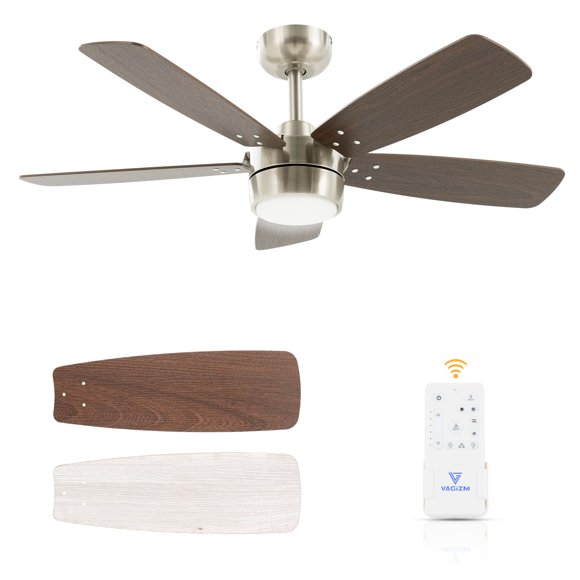 Ventilador de techo Vagizm 107 cm con luz y control remoto