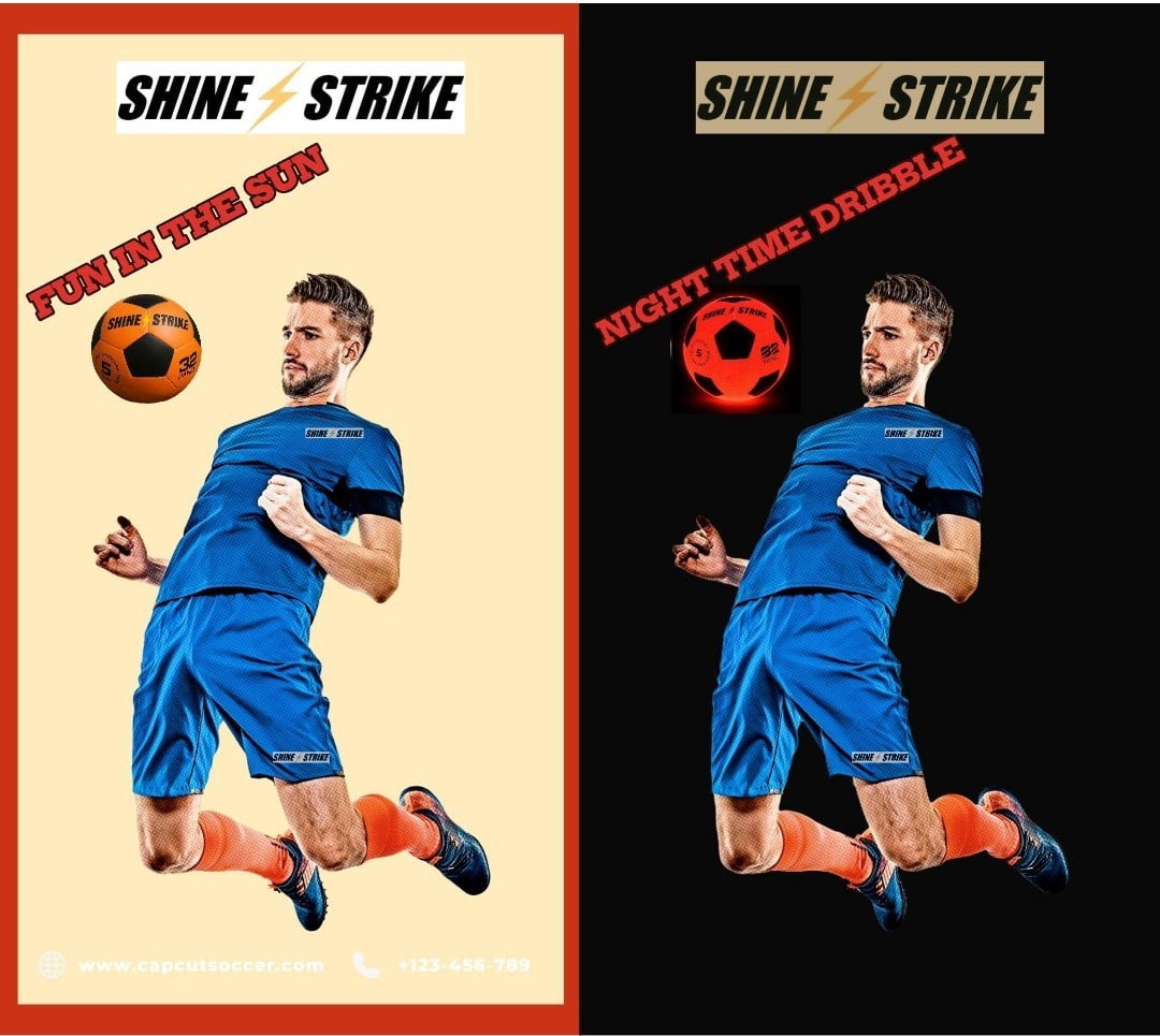 ShineStrike Glow in the dark soccer ball
