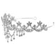 thumbnail image 5 of KAKOWELY Tiara de reina de cristal con corona de plata, diadema barroca para boda, corona de reina, tiara nupcial para fiesta de cumpleaños, boda, compromiso, 5 of 5