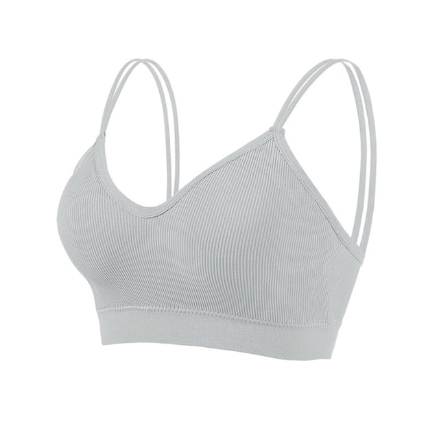 Brasier Mujer Sujetadores Deportivos con Tirantes Dobles y Almohadillas para Los Hombros para Mujer Unitalla