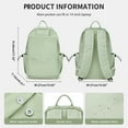 thumbnail image 4 of School Backpack Womens, Causal Travel School Bags 15.6 Inch Laptop Backpack for Student Lightweight Rucksack Water Resistant Bookbag College Men Work Daypack Light Green, 4 of 8