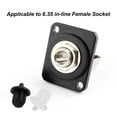 thumbnail image 4 of Clear Black Rubber 6.35mm Audio Jack DVD Microphone Antidust Cover 10PCS, 4 of 7