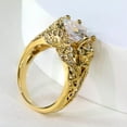 thumbnail image 6 of Skull Matching Rings Yellow Gold Plated Couple Rings 1CT CZ Wedding Ring Punk Ring, 6 of 7