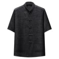 thumbnail image 2 of pstuiky Camisas de manga corta para hombre, Camisa informal de manga corta, cuello alto, lisa y cómoda para hombre camisetas de hombre xxl, 2 of 4