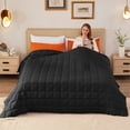 thumbnail image 3 of Teler Weighted Blanket for Adult (20lbs 60.2"x80.2" Queen Size Black) ,Cooling Breathable Heavy Blanket, 3 of 15