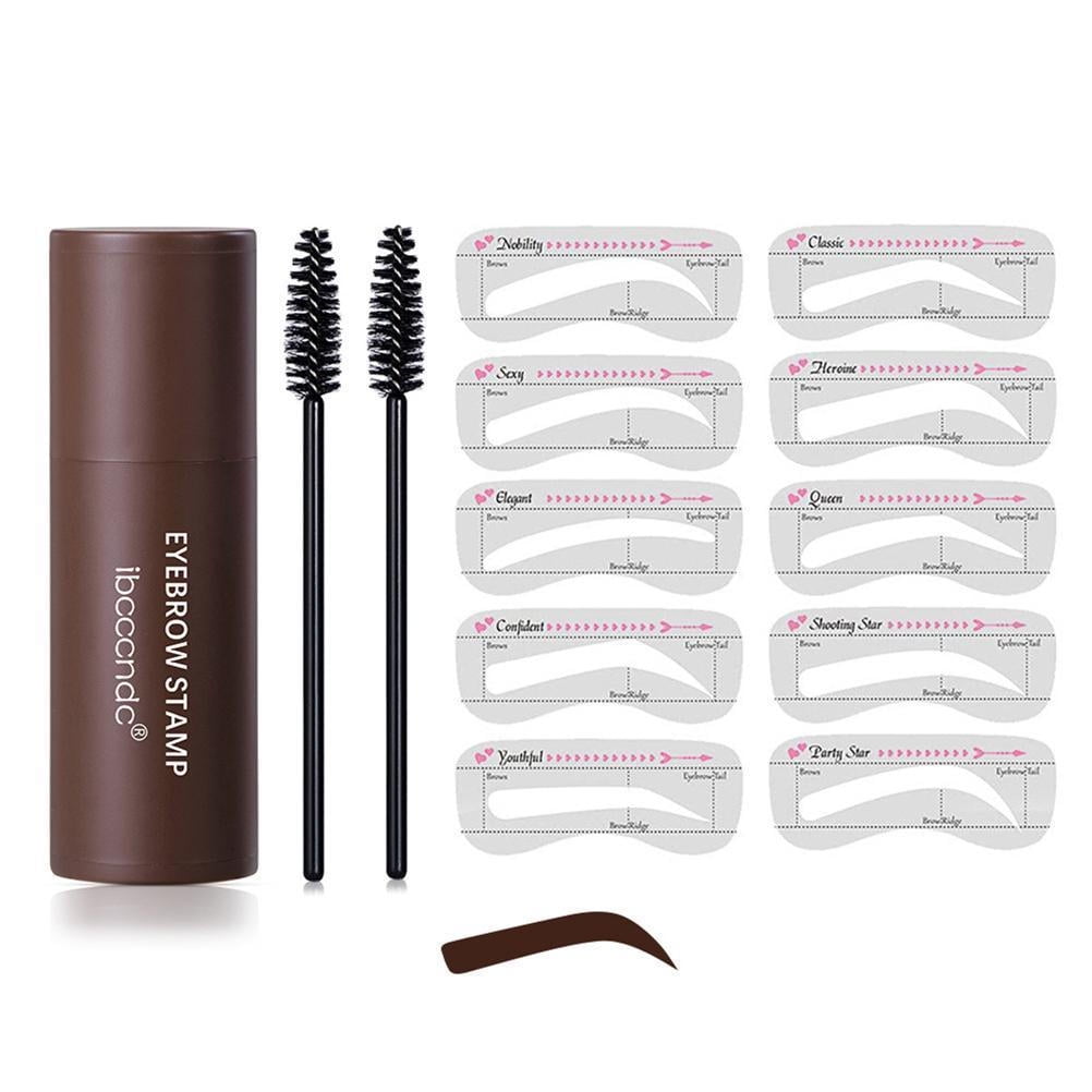 Eyebrow Stamp Kit Makeup Forehead Stamp and Shaping Kit Eyebrow Stamp with Eyebrow Stencil and 2