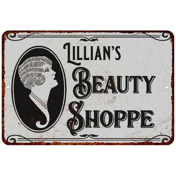 Lillian's Beauty Shoppe Chic Sign Vintage Decor 8x12 Metal Sign 208120021101