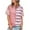 Purple, variant on Women's T-Shirts 2025 New Casual Color Blocked Striped Print Shirts Summer Short Sleeve Round Neck Blouses Fashion Loose Dressy Street Pullover Tops