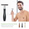 thumbnail image 5 of Men's Replacement Razor Handle, Stainless Steel Construction, Anti-Slip Grip, Compatible with Most Razor Heads, Water-Cleanable, Durable Shaving Accessory (Black, Razor Head Not Included), 5 of 5