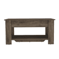 thumbnail image 5 of Miekor Furniture Austin Storage Table, One Extendable Table Shelf, Four Legs, Lower Shelf -Dark Brown 14818, 5 of 8