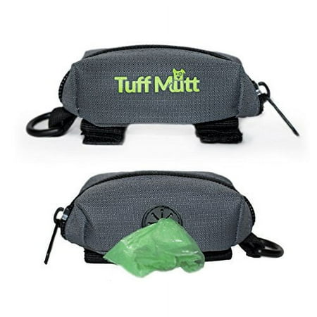 UPC: 0602003973970 | Tuff Mutt – Dog Poop Bag Holder Leash Attachment  Includes 1 Roll of Poop Bags  Waste Bag Dispenser  Lightweight Fabric  Walking  Running or Hiking Accessory