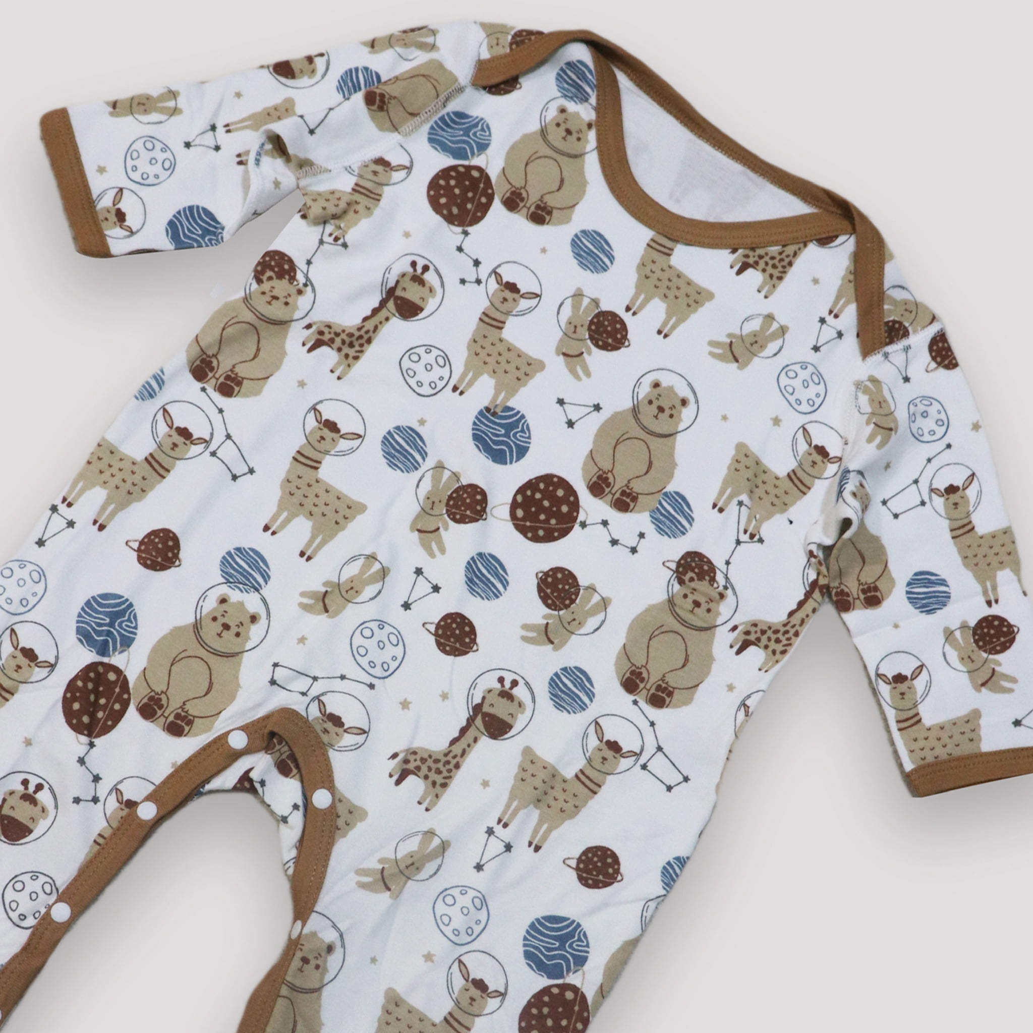 KaWaii Baby Unisex Bamboo & Organic Cotton Bodysuit, Envelope Neck Snap Bottom Stretchy & Comfy for babies 6-9 M - 3Pk